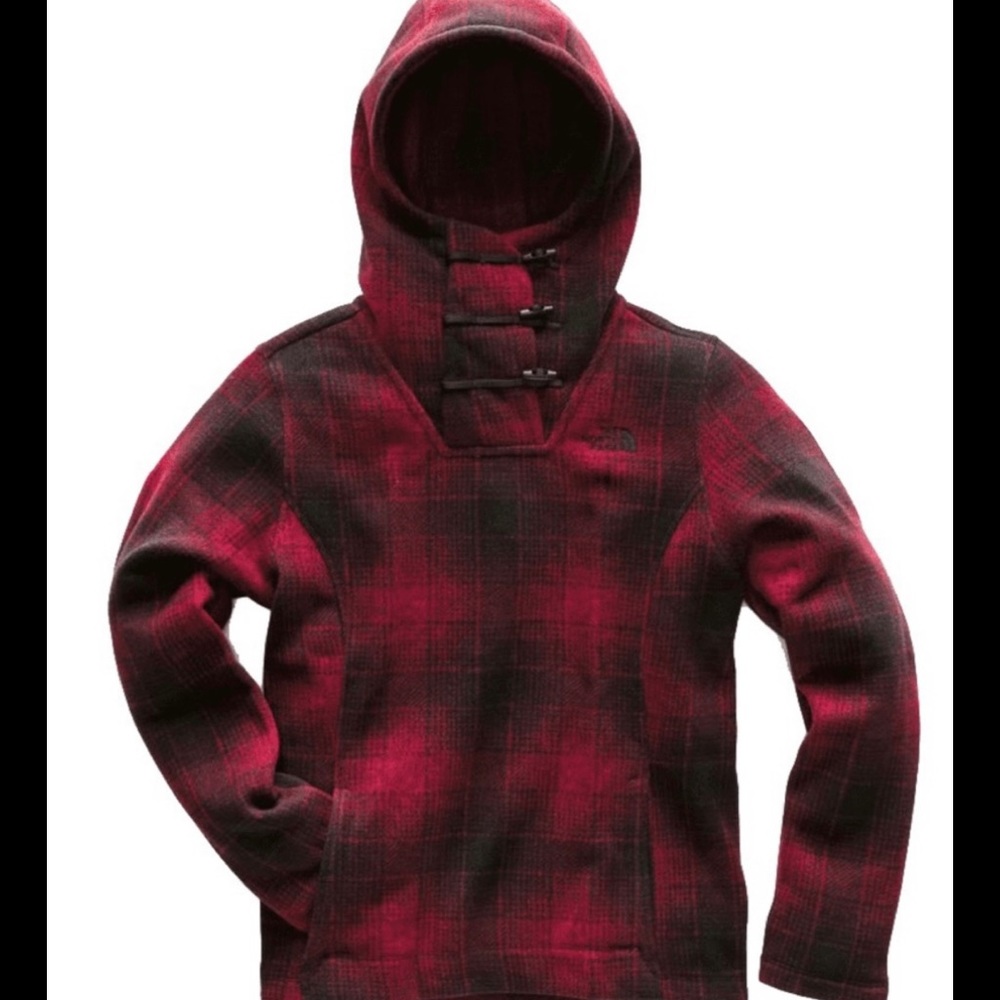 NWT - The North Face Crescent Ombré Plaid Fleece Pullover - Size Large